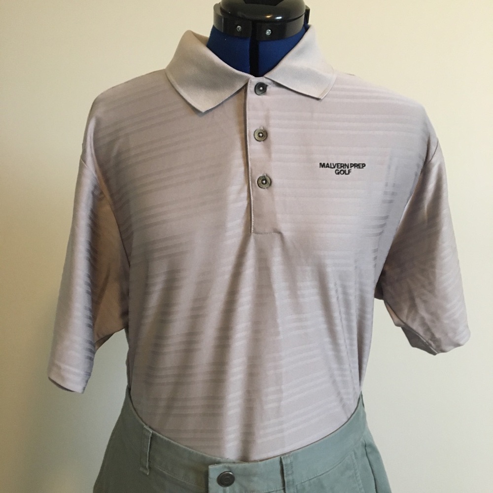 Adidas Malvern Prep Golf Shirt Gray Large Polo